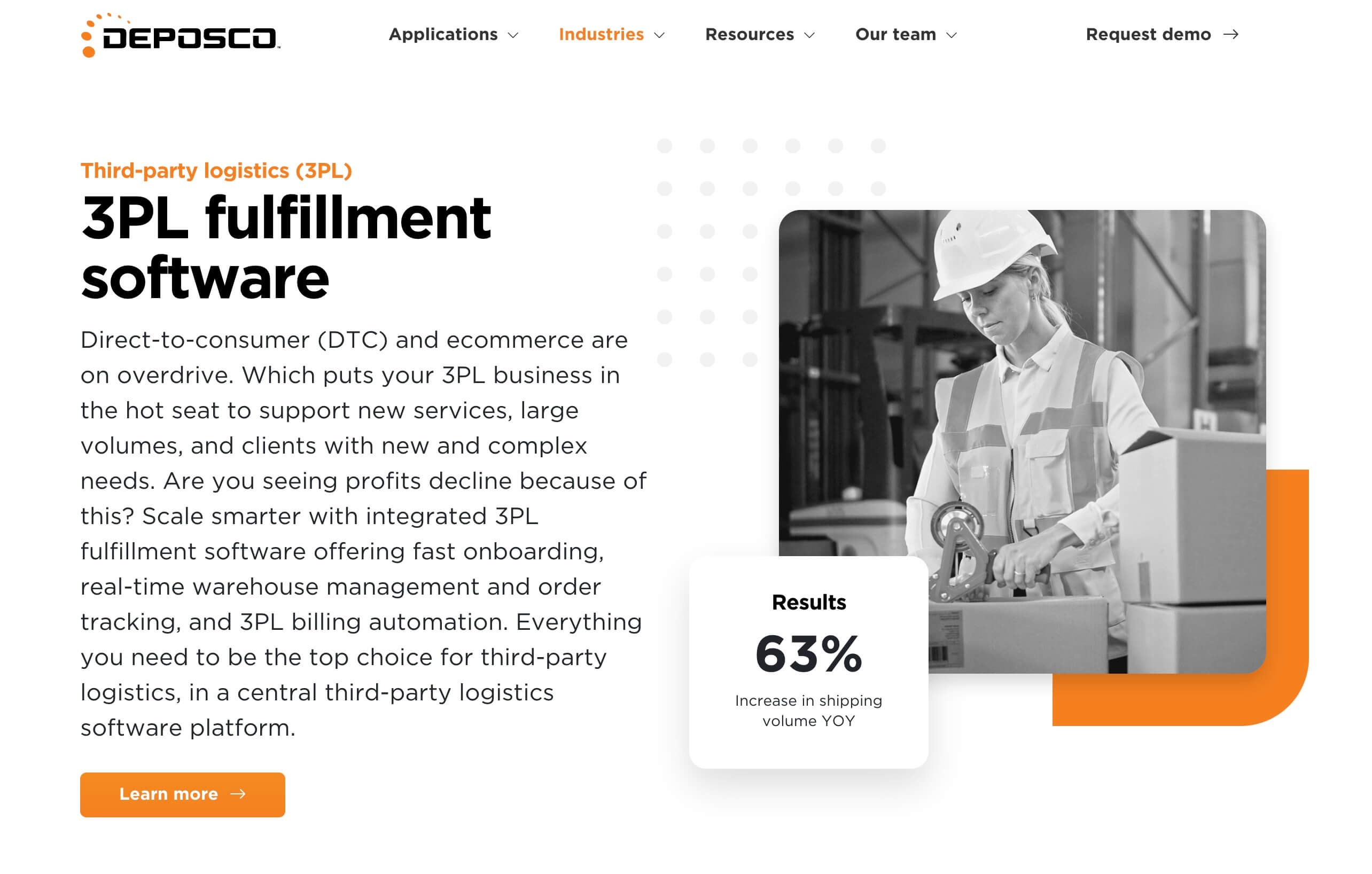 top efficiency 3pl software Deposco