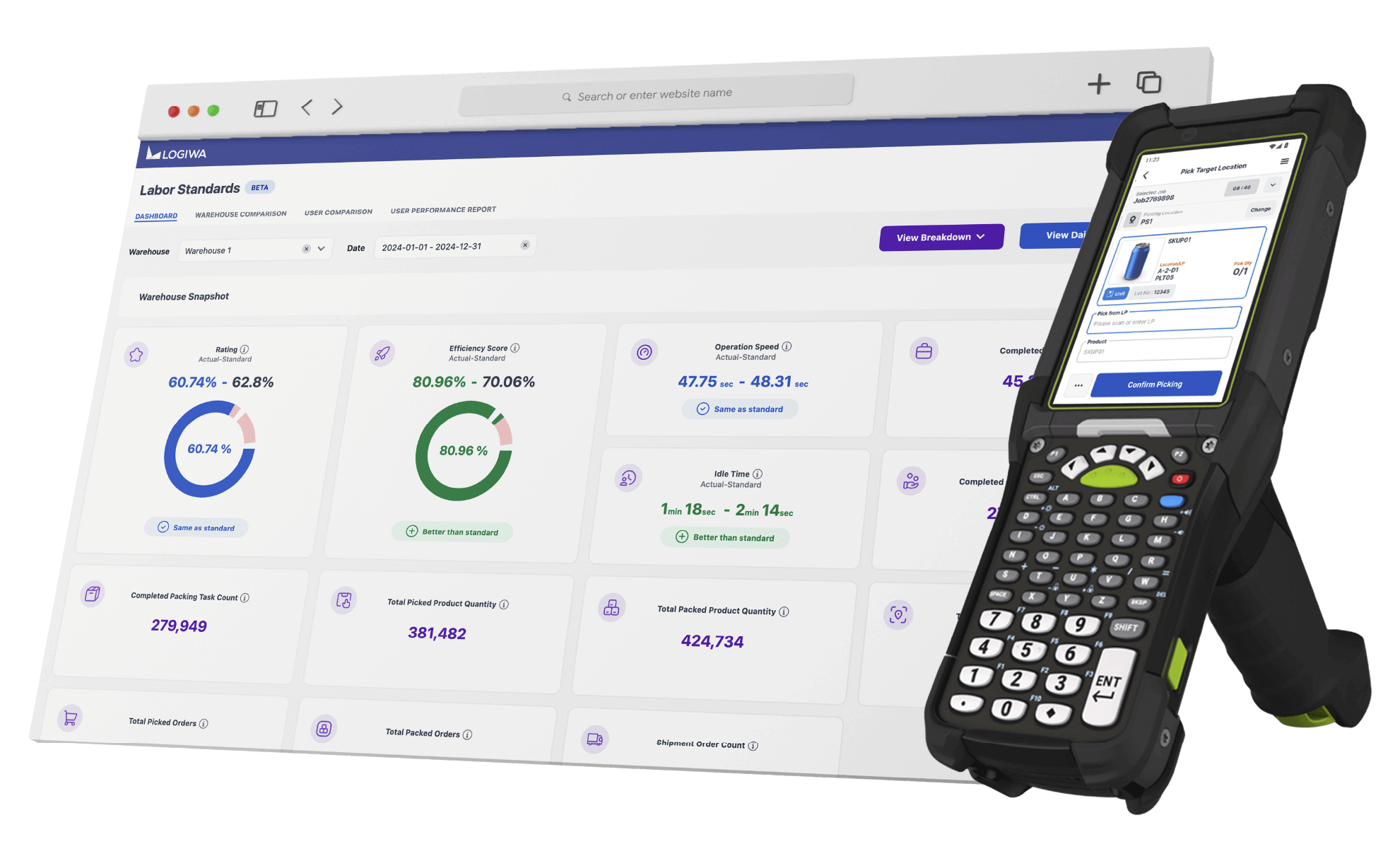 Logiwa IO - Computer and Scanner Screen